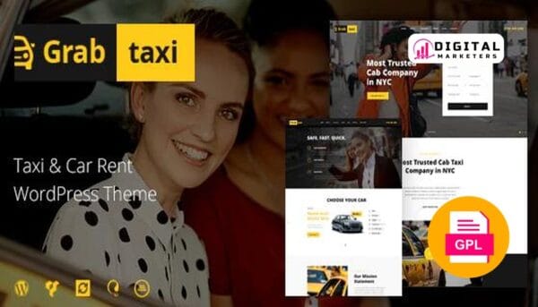 Grab Taxi | Online Cab Service WordPress Theme v1.2.5 [GPL]