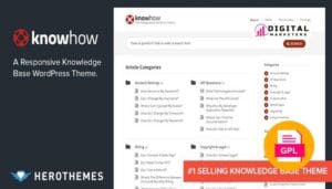KnowHow A Knowledge Base WordPress Theme v1.1.20 [GPL]