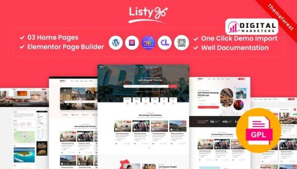 Listygo Directory & Listing WordPress Theme v1.3.12 [GPL]