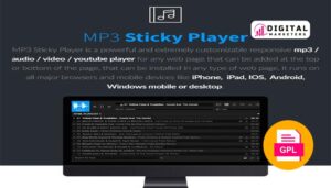 MP3 Sticky Player WordPress Plugin v7.2 [GPL]
