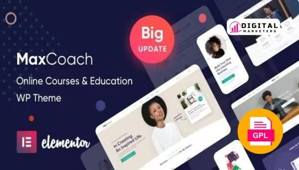 MaxCoach Online Courses, Personal Coaching & Education WP Theme v3.2.0 [GPL]