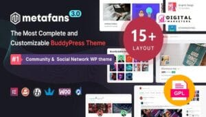 MetaFans Community & Social Network BuddyPress Theme v3.4 [GPL]
