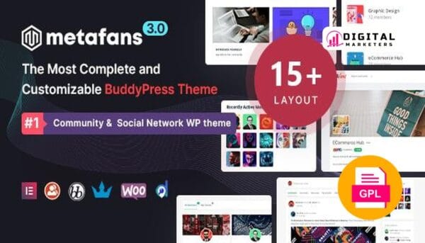 MetaFans Community & Social Network BuddyPress Theme v3.4 [GPL]