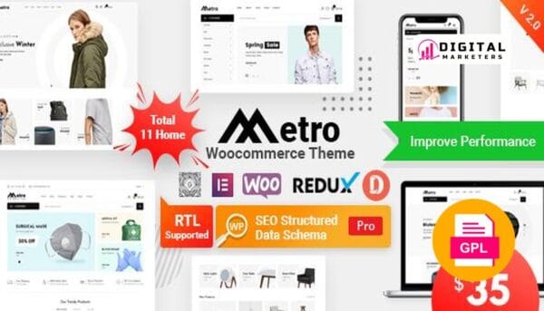 Metro Minimal WooCommerce WordPress Theme v2.10.0 [GPL]