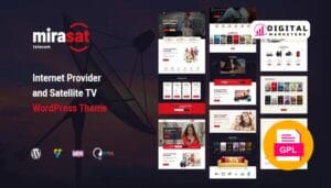 Mirasat Internet Provider and Satellite TV WordPress Theme v1.1.0 [GPL]