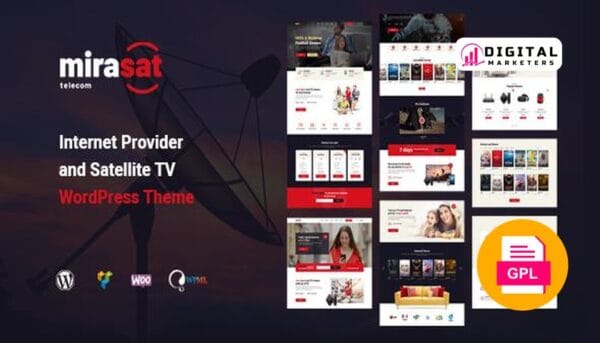 Mirasat Internet Provider and Satellite TV WordPress Theme v1.1.0 [GPL]