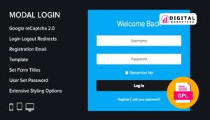 Modal Login Register Forgotten WordPress Plugin v2.0.5 [GPL]