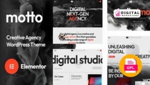 Motto Creative Agency & Startup WordPress Theme v1.0.3 [GPL]