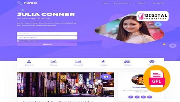 MyThemeShop Purple WordPress Theme v1.1.1 [GPL]