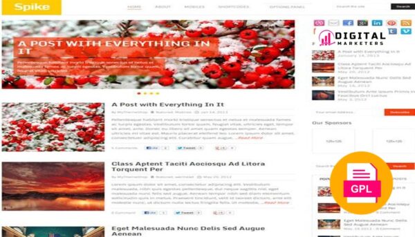MyThemeShop Spike WordPress Theme v2.2.2 [GPL]