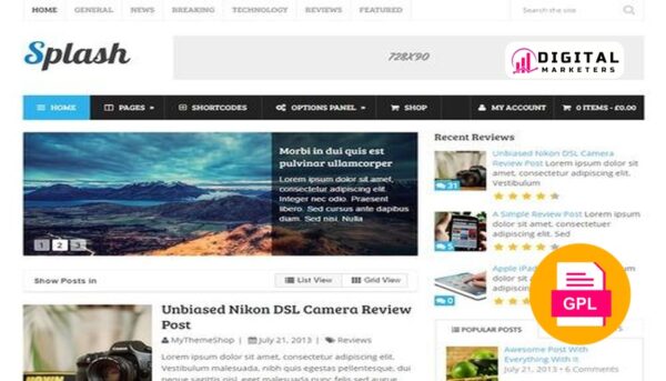 MyThemeShop Splash WordPress Theme v3.3.10 [GPL]
