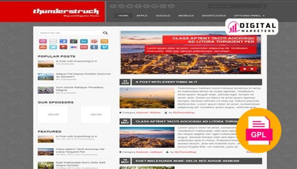 MyThemeShop Thunderstruck WordPress Theme v1.1.2 [GPL]