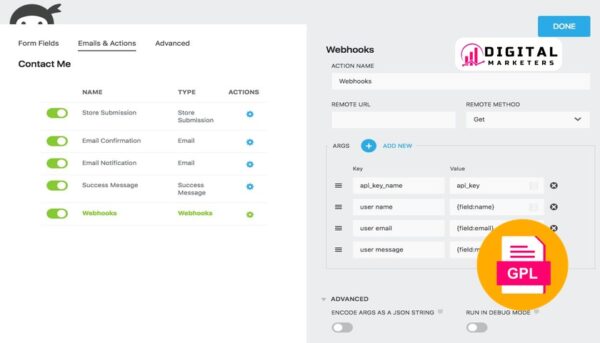 Ninja Forms Webhooks v3.0.5 [GPL]