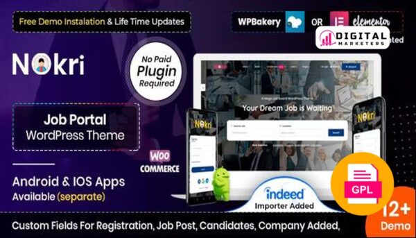 Nokri Job Board WordPress Theme v1.5.9 [GPL]