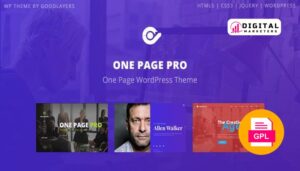 One Page Pro | Multi Purpose OnePage WordPress Theme v1.2.2 [GPL]