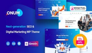 Onum SEO & Marketing Elementor WordPress Theme v1.2.16.12 [GPL]
