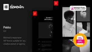 Pekko Minimal Dark WordPress Theme v1.1 [GPL]