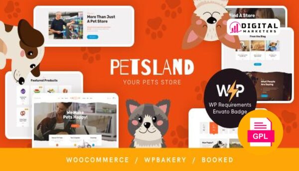 Pets Land | Domestic Animals Shop & Veterinary WP v1.2.7 [GPL]