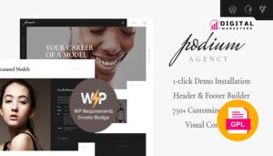 Podium Model Agency WordPress Theme v1.1.12 [GPL]