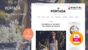 Portada Elegant Blog Blogging WordPress Theme v2.4 [GPL]
