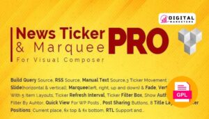 Pro News Ticker & Marquee for WPBakery Page Bilder : Display Post, Custom Post, RSS & WooCommerce v1.3 [GPL]