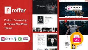 Proffer Fundraising & Charity WordPress Theme v1.0.6 [GPL]