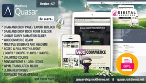 Quasar WordPress Theme with Animation Builder v4.7 [GPL]