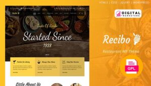 Recibo Restaurant WordPress v1.3.9 [GPL]