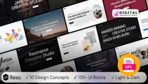 Resonance Creative Modern Agency, Freelancer & Portfolio WordPress Theme v1.4.4 [GPL]