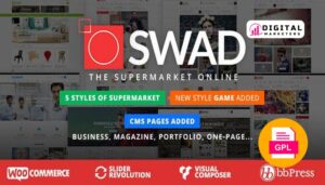 Responsive Supermarket Online Theme Oswad v4.0.0 [GPL]
