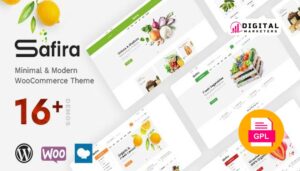 Safira Food & Organic WordPress Theme v1.1.0 [GPL]