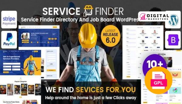 Service Finder Provider and Business Listing WordPress Theme v4.1 [GPL]