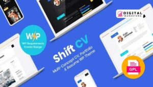 ShiftCV | Blog Resume Portfolio WordPress v3.0.6 [GPL]