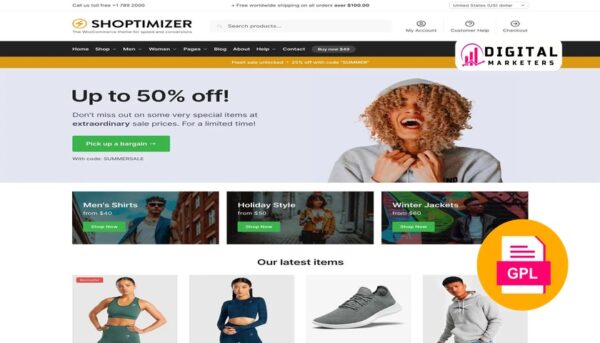 Shoptimizer Fastest WooCommerce WordPress Themes v2.8.12 [GPL]