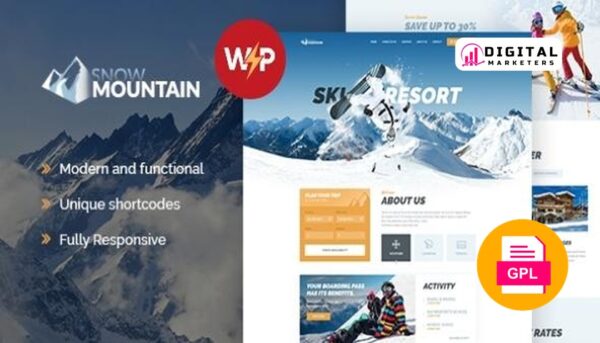 Snow Mountain | Ski Resort & Snowboard School WP v1.2.4 [GPL]