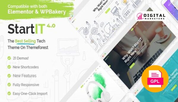 Startit A Fresh Startup Business Theme v4.4 [GPL]