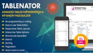 Tablenator  Advanced Tables for Visual Composer v2.1.92 [GPL]