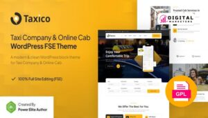 Taxico Taxi Company & Online Cab Service FSE WordPress Theme v1.0.0 [GPL]