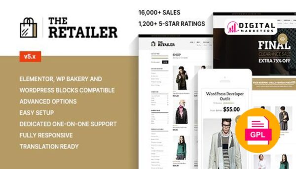 The Retailer Premium WooCommerce Theme v6.3 [GPL]