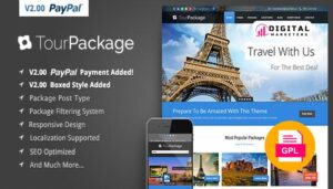 Tour Package WordPress Travel/Tour Theme v2.1 [GPL]