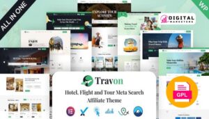 Travon Hotel, Flights and Tour Meta Search Affiliate Theme v1 [GPL]