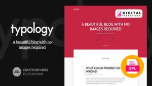 Typology Text Based Minimal WordPress Blog Theme v1.7.5 [GPL]