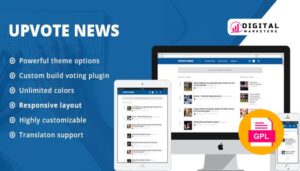 UpVote Social Bookmarking WordPress Theme v2.2.3 [GPL]