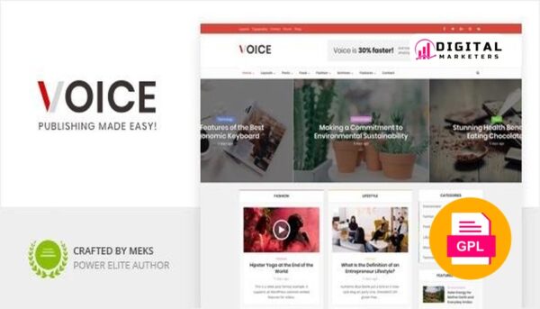 Voice Clean News/Magazine WordPress Theme v3.0.2 [GPL]