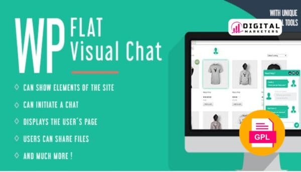 WP Flat Visual Chat | Live Chat & Remote View for WordPress v5.403 [GPL]