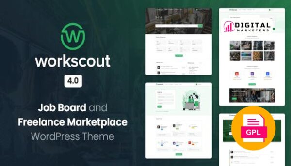 WorkScout Job Board & Freelance Marketplace WordPress Theme v4.0.5 [GPL]