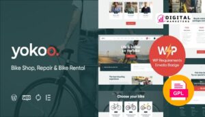 Yokoo Bike Shop & Rental WordPress Theme v1.1.6 [GPL]