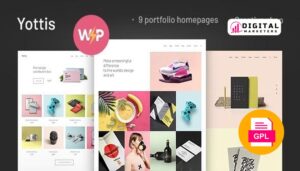 Yottis | Personal Creative Portfolio WordPress Theme + Store v1 [GPL]