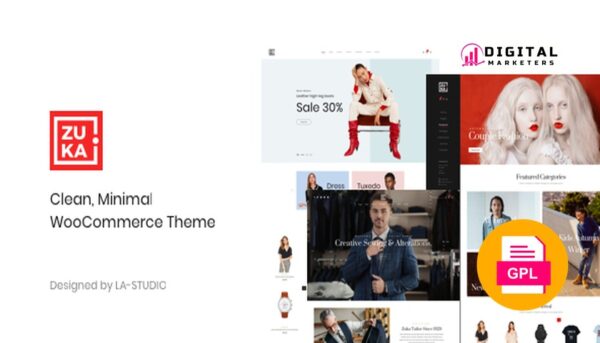 Zuka Clean, Minimal WooCommerce Theme v1.1.3 [GPL]