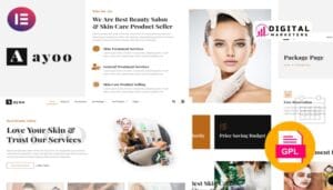 Ayoo Beauty Salon Services Elementor Template Kits vN/A [GPL]